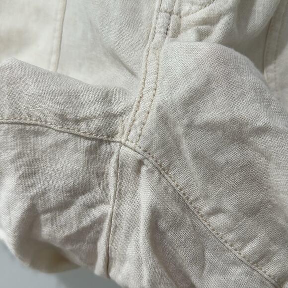 Free People Revolve Tomboy Linen Shorts Size S Color is Cream Oversized - Picture 13 of 14